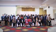 Participants at the Root of Change Learning Conference: “Together we innovated and overcame: how we worked with rural women to break down barriers to financial inclusion”, 15th September 2021 at the Alisa Hotel, Accra.
