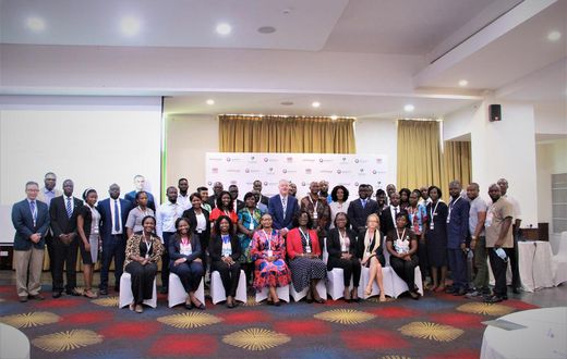 Participants at the Root of Change Learning Conference: “Together we innovated and overcame: how we worked with rural women to break down barriers to financial inclusion”, 15th September 2021 at the Alisa Hotel, Accra.