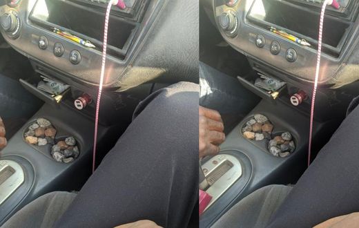 Taxi driver keeps stones and a catapult in his car for protection against robbers