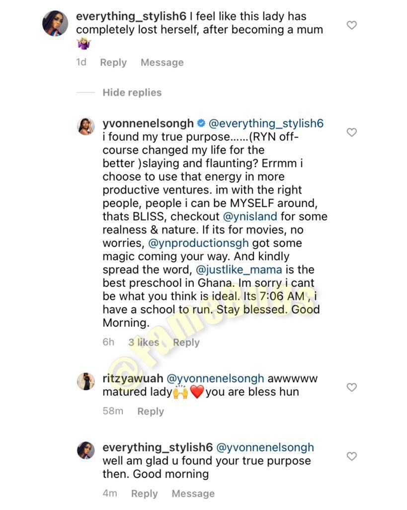 I have stopped slaying because of motherhood - Yvonne Nelson replies fan
