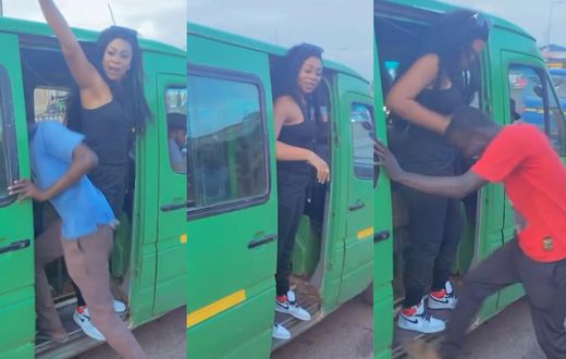 Shatta Michy turns trotro mate?