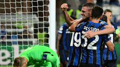 Matteo Pessina (R) scored his first Champions League goal as Atalanta beat Young Boys