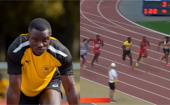 Ghana’s fastest man Saminu beats Africa’s fastest runner to finish second (Video)