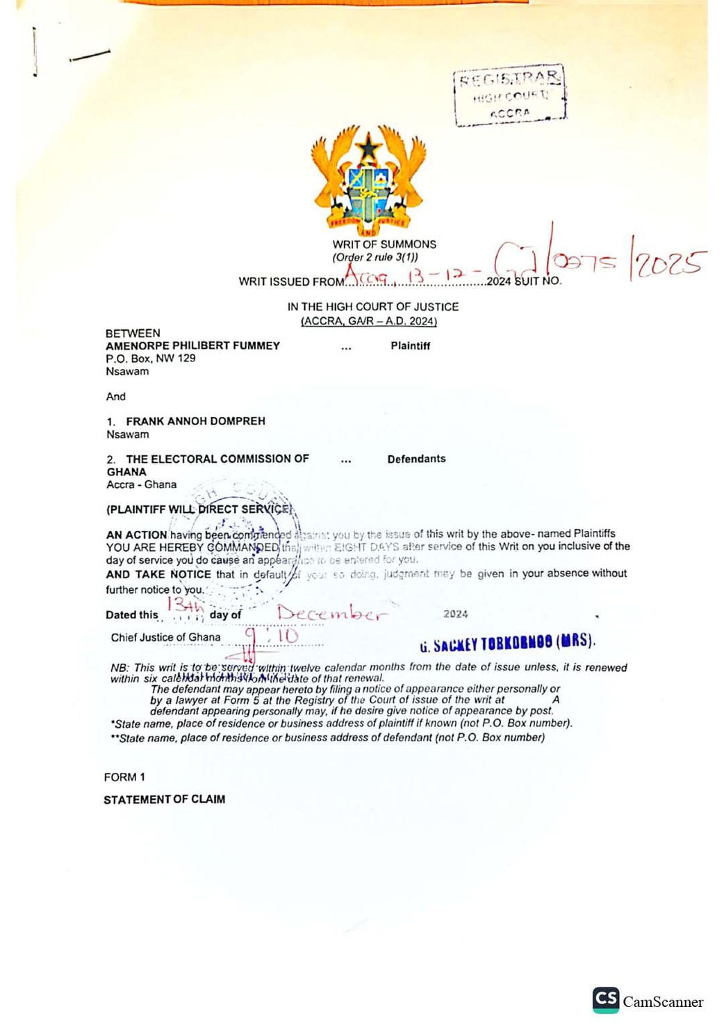 NDC secures injunction to block re-collation of Nsawam Adoagyiri parliamentary results
