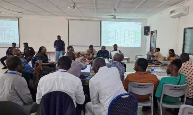 Re-collation of results at Tesano police training school