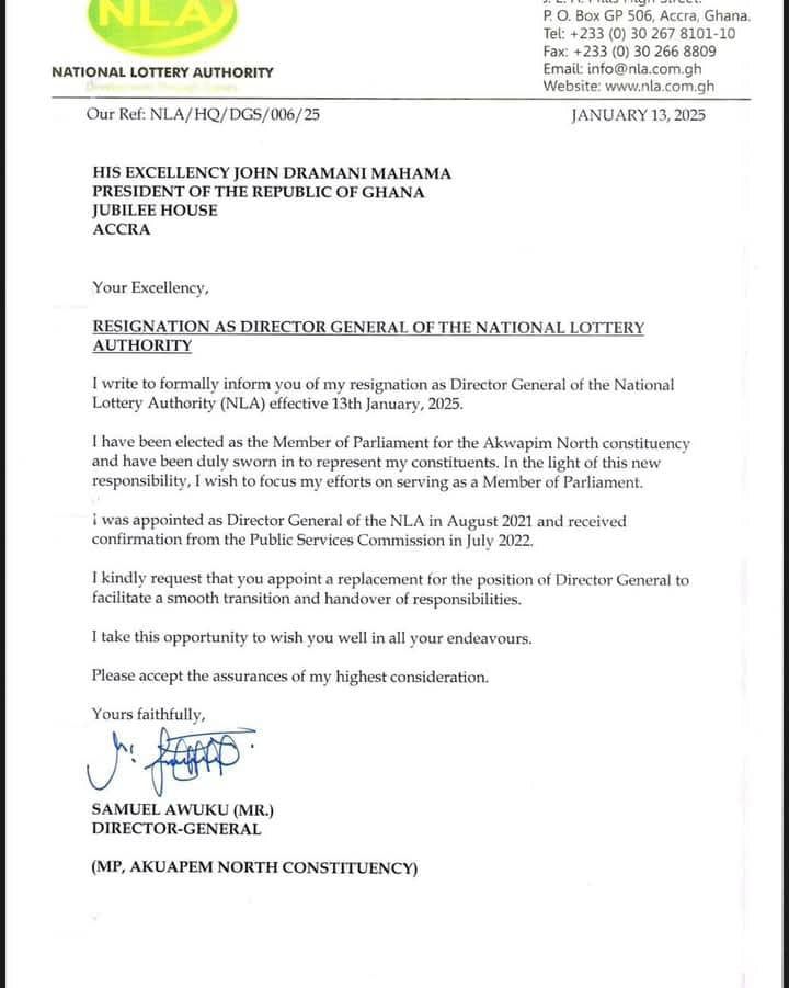 NPP's Sammi Awuku resigns as NLA Boss to prioritise Akuapem North MP role