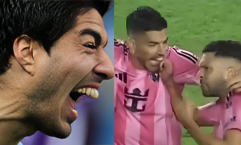 Luis Suarez bites again! Striker bites teammate after Messi stunner (Video)