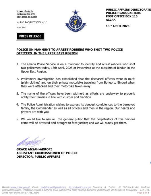 Police gun down 4 suspected armed robbers in shootout on Bekwai–Fomena highway