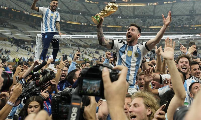 Argentina celebrates after winning World Cup