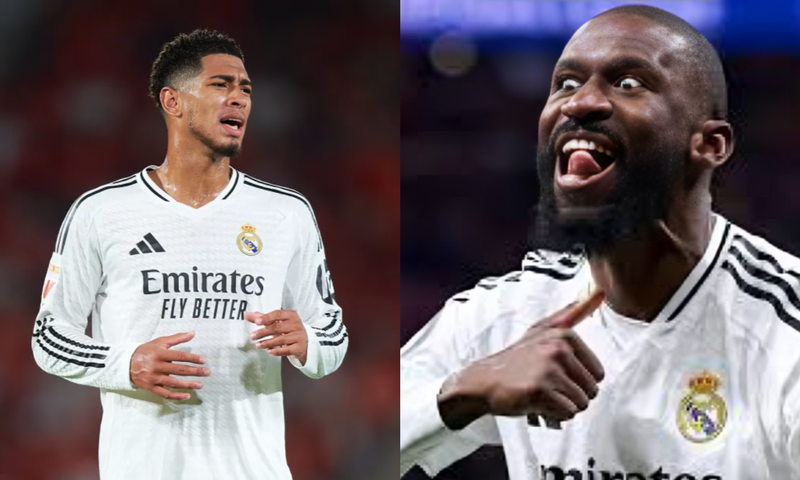 Bellingham and Rudiger clash in tense Real Madrid training ahead of Arsenal game (Video)