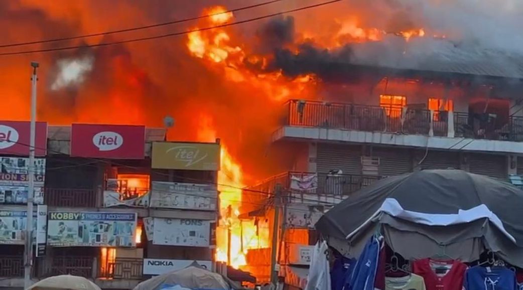 Fire destroys shops worth over GHS 1 million near Ho technical university