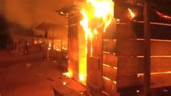 Military burns down notorious galamsey village of over 10,000 residents (video)