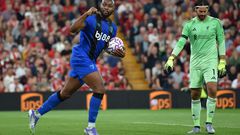 Antoine Semenyo scores against Liverpool