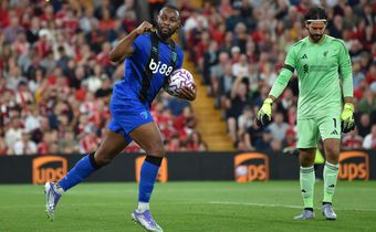 Antoine Semenyo scores against Liverpool