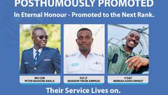 Pres. Mahama promotes 3 crew members posthumously