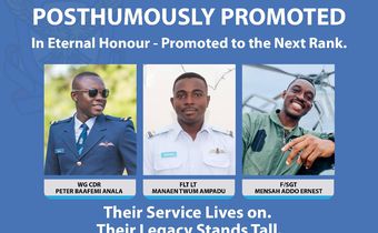 Pres. Mahama promotes 3 crew members posthumously