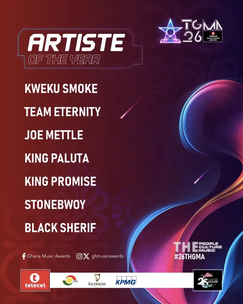 TGMA 26: Here is the full list of nominees and other details