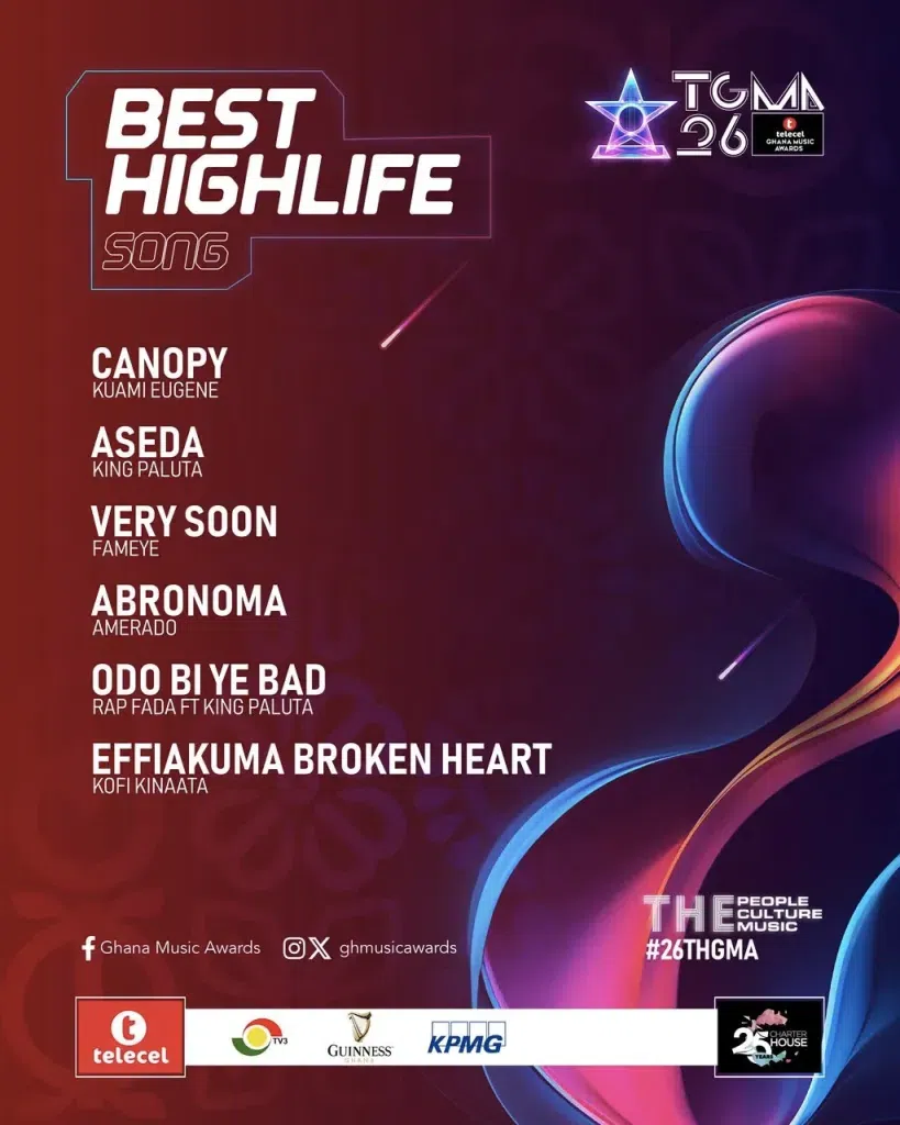 TGMA 26: Here is the full list of nominees and other details