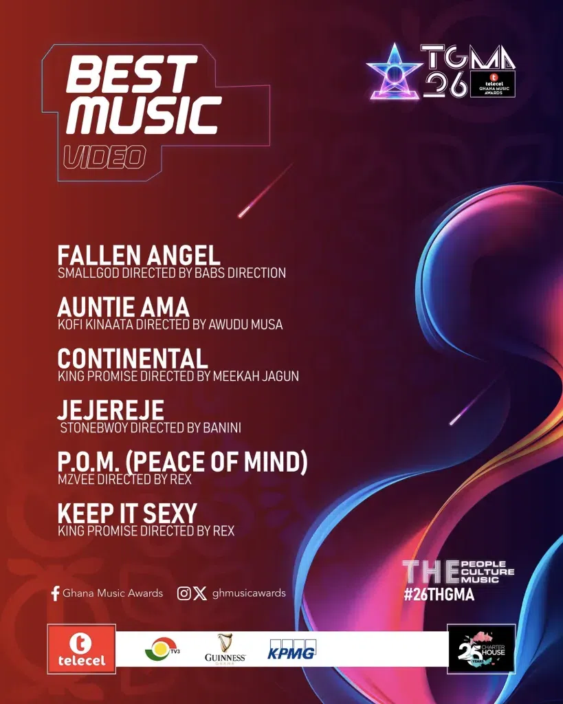TGMA 26: Here is the full list of nominees and other details