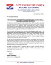 National Youth Wing of the New Patriotic Party (NPP) statement