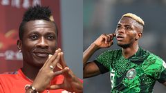 Asamoah Gyan calls Victor Osimhen on phone over fake injury comments
