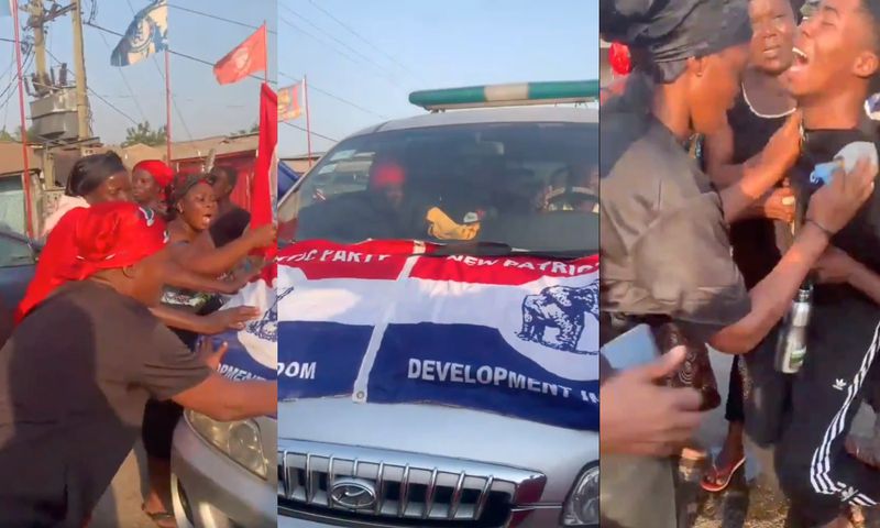Agortime residents organise heavily attended 'funeral' for NPP amid wailing, drumming, dancing
