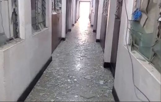 Destroyed louvres in EC regional office