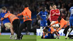Pitch invader tackled like WWE star during Chelsea vs Man United match (Video)
