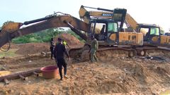 Police seize 4 excavators, arrest 9 at a galamsey site in Akani