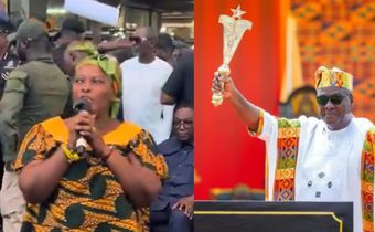 Kejetia market woman and President John Mahama