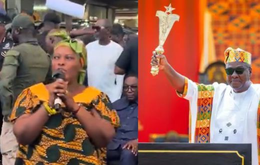 Kejetia market woman and President John Mahama