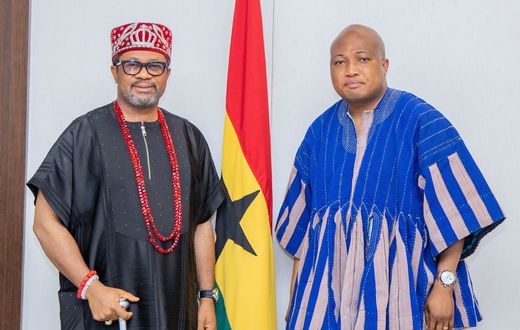 Minister for Foreign Affairs, Samuel Okudzeto Ablakwa and Chukwudi Jude Ihenetu, a self-acclaimed Igbo king in Ghana