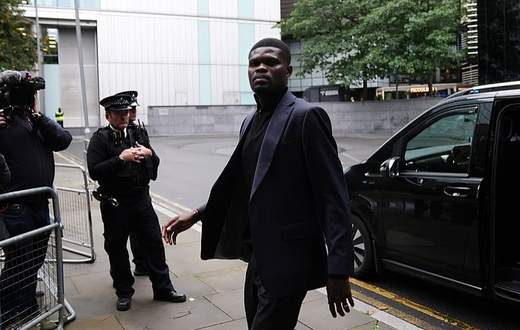 Thomas Partey arrives in court today over rape charges [PC:  Ben Whitley]