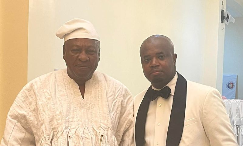 Godwin Edudzi Tameklo and President John Mahama