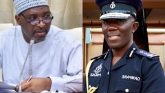 Interior Minister, Muntaka Mubarak and IGP Dr George Akuffo Dampare
