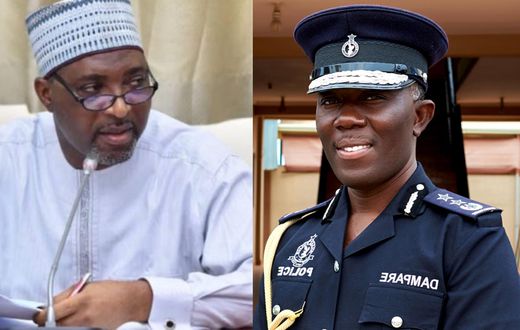 Interior Minister, Muntaka Mubarak and IGP Dr George Akuffo Dampare