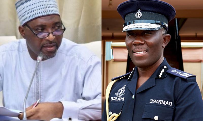 Interior Minister, Muntaka Mubarak and IGP Dr George Akuffo Dampare