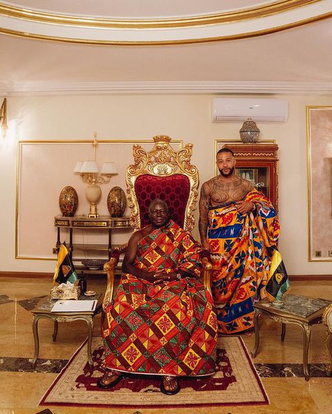 Memphis Depay and Otumfuor