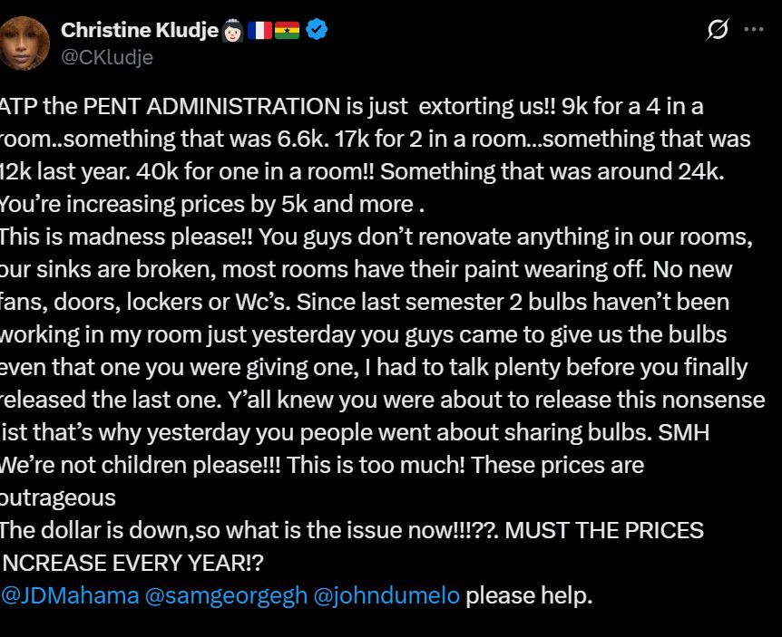 UG’s Pent hostel sparks outrage with astronomical GH₵40k room fee