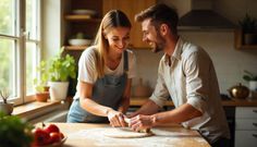 couple-making-pizza-together