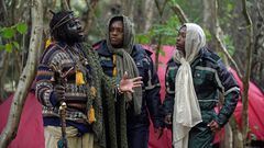 Ghanaian Kofi Offeh and his group establishing an African kingdom in Scotland face eviction