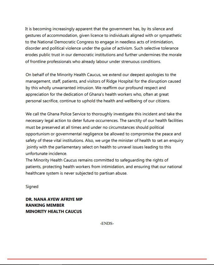 Minority statement
