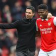 Thomas Partey and Mikel Arteta
