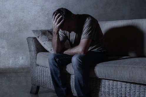 A man suffering from depression