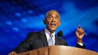 In his speech, former President Barack Obama threw his support behind Harris.