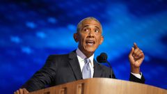 In his speech, former President Barack Obama threw his support behind Harris.