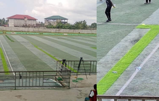 Room carpet used to patch Ghana Premier League team’s Astroturf pitch