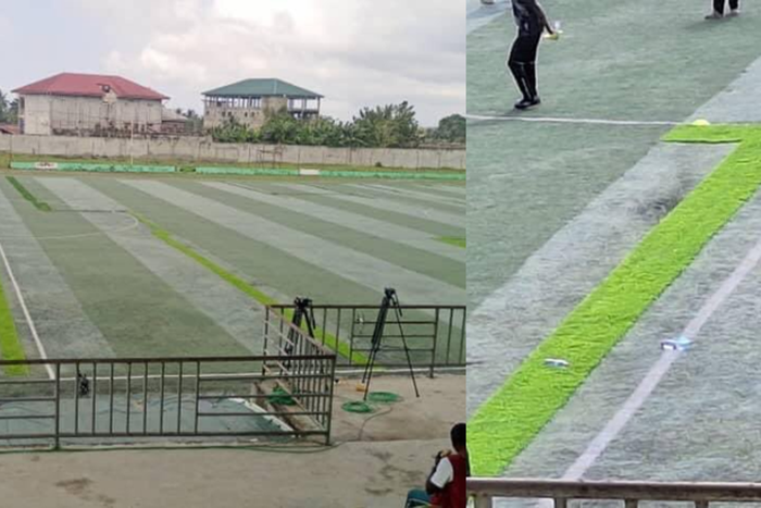 Room carpet used to patch Ghana Premier League team’s Astroturf pitch