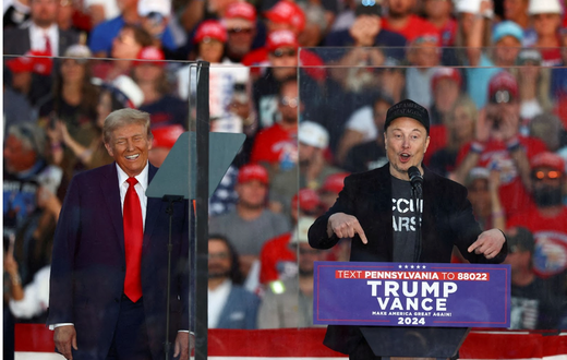 Tesla CEO and X owner Elon Musk often appeared on stage with Donald Trump during the presidential campaign. REUTERS/Carlos Barria