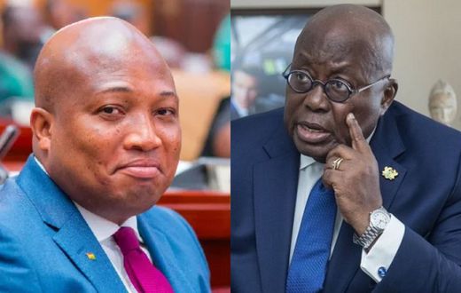 North Tongu MP, Samuel Okudzeto Ablakwa and President Akufo-Addo